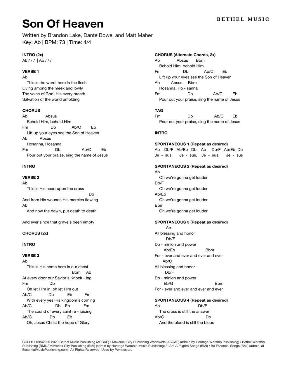 Children of the Heavenly Father - Christian Gospel Song Lyrics and Chords