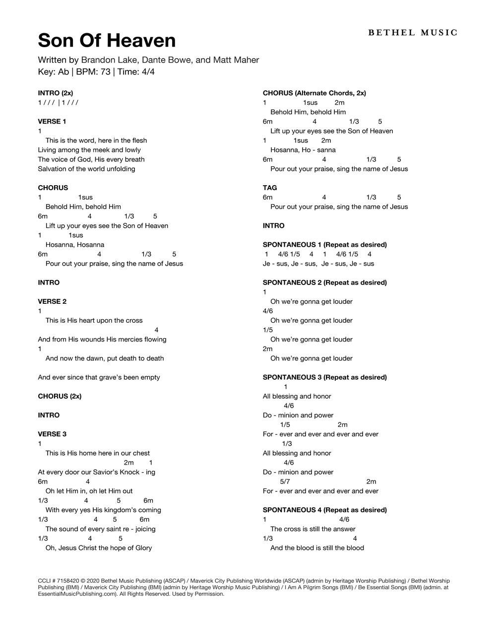 Brandon Lake - Living Sacrifice, chords, lyrics, video