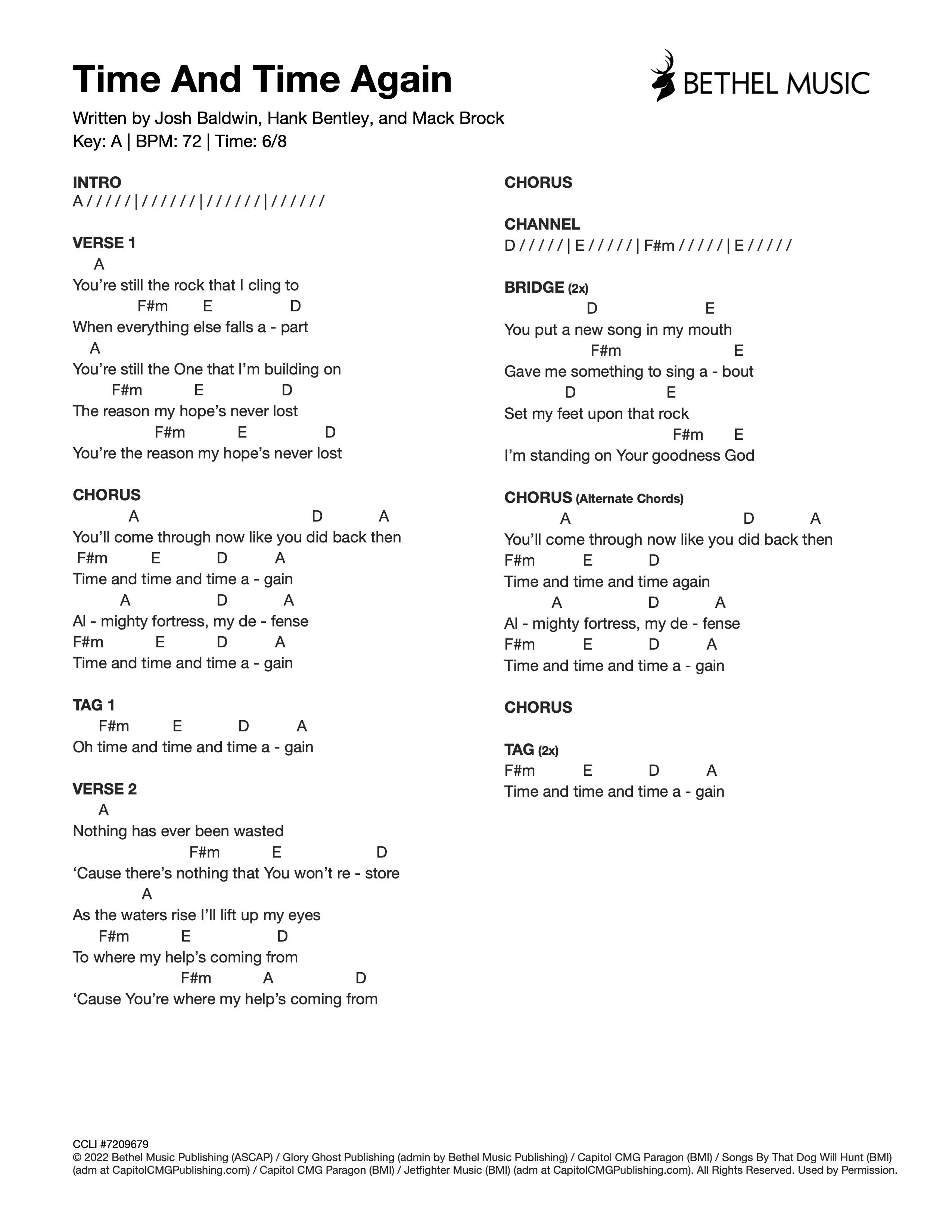 Time Again Bethel Music | Time And Time Again