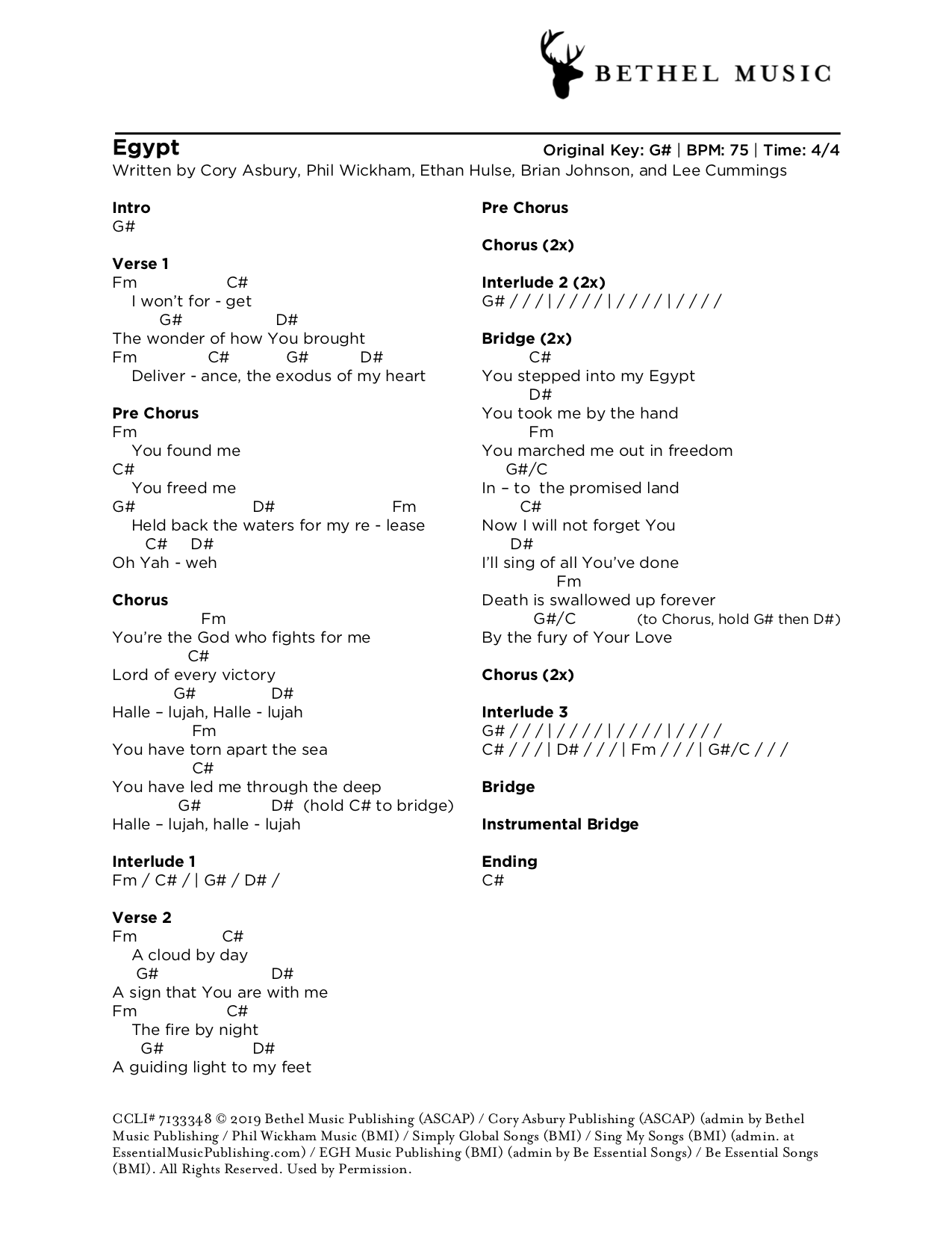 Bethel Music Egypt Studio Version bethel-music-egypt-studio-version